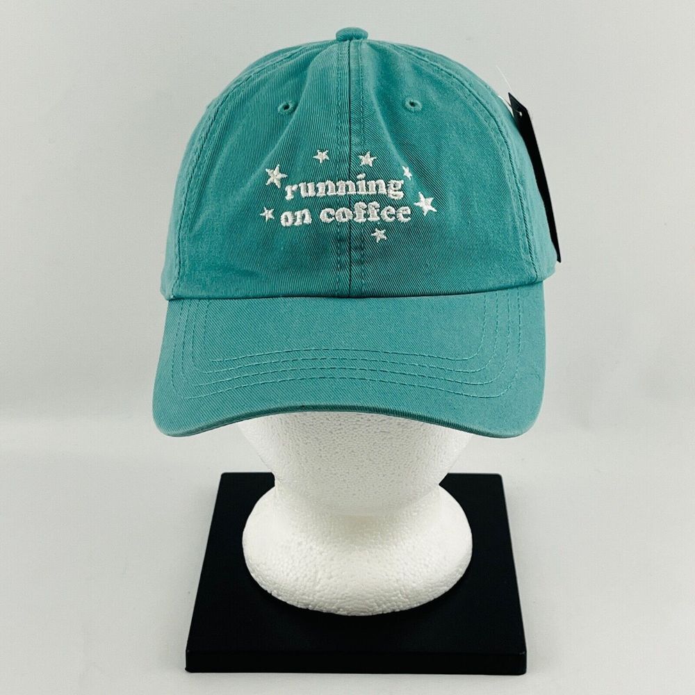 Womens Running On Coffee Cap Teal Green Twill Adjustable State of Mine‎ One Size